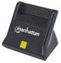 MANHATTAN MH Desktop Upright Smart Card Reader, USB, Black, Retail Box