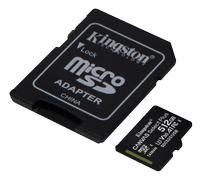 KINGSTON 512GB micSDXC 100R A1 C10 Card+ADP (SDCS2/512GB)