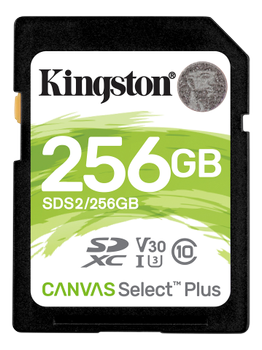 KINGSTON CanvSelect Plus 256GB SDXC, 100R (SDS2/256GB)