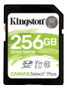 KINGSTON Canvas Select Plus - Flash memory card - 256 GB - Video Class V30 / UHS-I U3 / Class10 - SDXC UHS-I