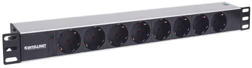 INTELLINET 19" 1.5U Rackmount 8-Way Power Strip - With LED In, dicator 1.6 m Power Cord (714037)