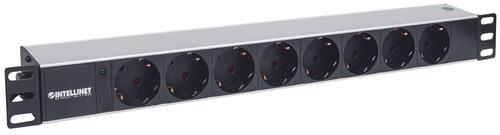 INTELLINET Power strip rack 19'' 1.5U 250V/16A 8x Schuko 1,6m (714037)