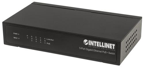 INTELLINET 5-Port Gigabit Ethernet PoE+ F-FEEDS (561228)