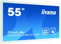 IIYAMA Kosketusnäyttö,  kapasitiivinen - 55inch PCAP WHITE Anti-glare Bezel Free 15-Points Touch Screen, 3840x2160 (4K), (TF5538UHSC-W2AG)