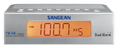 SANGEAN RCR-5, clock radio, 5 presets, digital tuning, silver