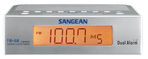 SANGEAN RCR-5, clock radio, 5 presets, digital tuning, silver (A500094)