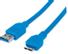 MANHATTAN USB Kabel A -> micro B St/St 1.00m blau