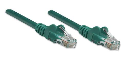 INTELLINET Network Cable RJ45, Cat5e, UTP, 50 cm, Green, 100% copper (318167)