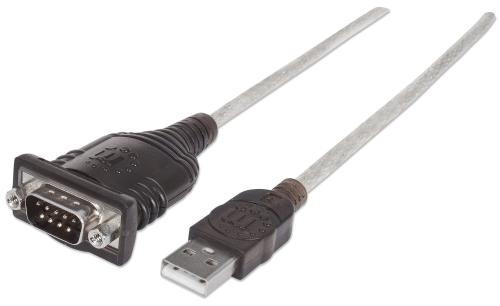 MANHATTAN MH Converter,  USB to Serial, USB A-male/ DB9-male,  Prolific P (151801)
