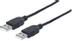 MANHATTAN USB 2.0 USB-kabel 50cm Sort