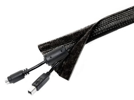 MULTIBRACKETS Universal Cable Sock Roll Velcro Black 50m (7350022732858)