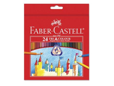 FABER-CASTELL Farveblyant Tri Color Pencil Long 24/pk. (115855)