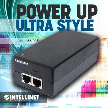 INTELLINET Ultra PoE+ Injector IEEE 802.3bt 60W 1 port RJ45 gigabit (561235)