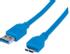 MANHATTAN USB Kabel A -> micro B St/St 1.00m blau