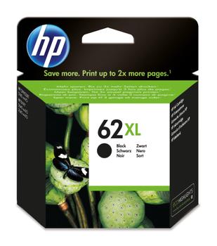 HP 62XL - 12 ml - High Yield - black - original - ink cartridge - for ENVY 55XX, 56XX, 76XX, Officejet 200, 250, 57XX, 8040 (C2P05AE#ABE)