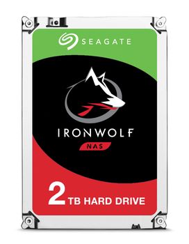 SEAGATE NAS HDD 2TB IronWolf 5900rpm 6Gb/s SATA 64MB cache 3.5inch 24x7 CMR for NAS and RAID rackmount systemes BLK (ST2000VN004)