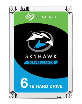 SEAGATE Surveillance Skyhawk 6TB HDD 5900rpm SATA serial ATA 6Gb/s 64MB cache 8.9cm 3.5inch 24x7 Dauerbetrieb BLK (ST6000VX001)
