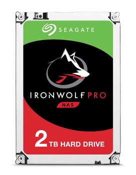 SEAGATE e IronWolf Pro - Hard drive - 2 TB - internal - 3.5" - SATA 6Gb/s - buffer: 128 MB (ST2000NE001)