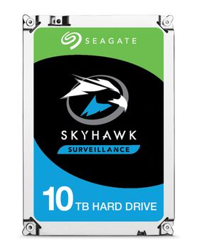 SEAGATE Surveillance AI Skyhawk 10TB HDD 7200rpm SATA serial ATA 6Gb/s 256MB cache 8.9cm 3.5inch 24x7 BLK (ST10000VE0008)