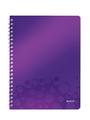WOW Notepad PP A4 w/holes ruled 80sh purple