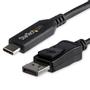 STARTECH 5.9 ft 1.8m - USB-C to DisplayPort Adapter Cable - 8K 30Hz - HBR3 - USB-C Adapter - Thunderbolt 3 Compatible
