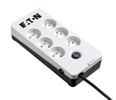 EATON PB6F, 6 AC stikkontakt(er),  Type E (FR), 220 - 250 V, 50/60 Hz, 10 A, 2500 W (PB6F)