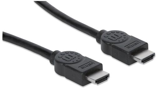 MANHATTAN HDMI kabel  5,0 m sort HDMI han HDMI han, sk‘rmet 4K, 3D, Polybag (306133)