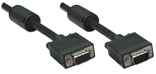 MANHATTAN MH Cable, SVGA, with Ferrite, HD15-Male/ HD15-Female,  5.0m, B (317726)