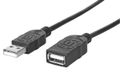 MANHATTAN MH Cable, Hi-Speed USB 2.0, A-Male/A-Female, 1.0m, Black, Po
