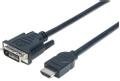MANHATTAN Hdmi To Dvi-D 24+1 Cable, 3M, 