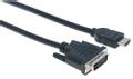 MANHATTAN cable HDMI A-St. > DVI-D St. 24+1 (Dual Link) 3,0m Goldk. (372510)