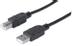 MANHATTAN USB 2.0 AB-kabel 3 meter 1 fladt og 1 kvadratisk stik (2-5110)