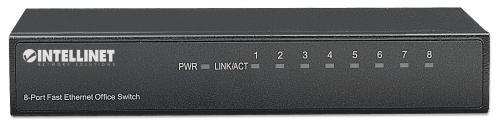 INTELLINET Intellinet,  Switch  8 x 10/ 100Mbps, svart 8 porter, Metall chassie Livstidsgarant (523318)