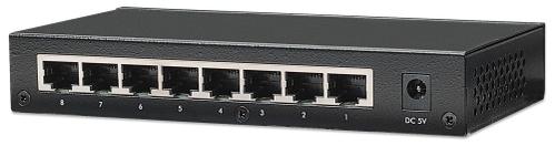 INTELLINET Intellinet,  Switch  8 x 10/ 100Mbps, svart 8 porter, Metall chassie Livstidsgarant (523318)