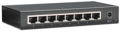INTELLINET Intellinet,  Switch  8 x 10/ 100Mbps, svart 8 porter, Metall chassie Livstidsgarant (523318)