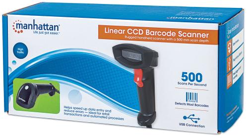 MANHATTAN Barcodescanner Industrie CCD USB sort (178433)