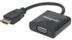 MANHATTAN Konverter HDMI -> VGA St/Bu schwarz Polybag