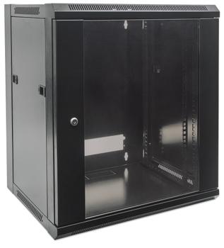 INTELLINET Server Schrank 19 Wandverteiler 9HE (H-B-T 500 x 570 x 450 mm) [bk], Flatpack (711777)