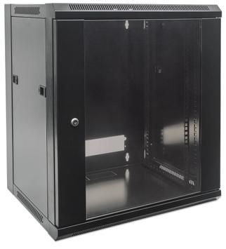 INTELLINET Server Schrank 19 Wandverteiler 9HE (H-B-T 500 x 570 x 600 mm) [bk], Flatpack (711791)