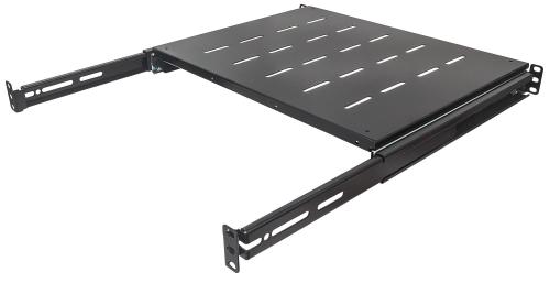 INTELLINET Server Schrank 19 Fachboden ausziehbar B=483mm T=600mm 1HE bis 35kg [bk] (712613)