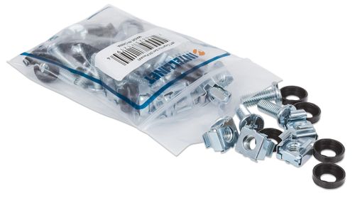 INTELLINET Set of Cage Nuts (M6 cage nuts, M6 screws, Plastic Washers) 20 pcs (712194)