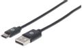 MANHATTAN Hi-Speed USB-C Cable - Type-C Male to Type-A Male - 3 m (10 ft.) - Black