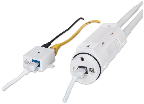 INTELLINET Wireless outdoor access point range extender AC600 2.4GHz + 5GHz PoE (525824)