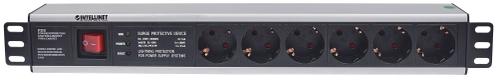 INTELLINET 19 1.5U Rackmount 6-Way Power Strip (713962)