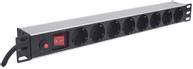 INTELLINET Power strip rack 19'' 1U 250V/16A 8x Schuko 3m On/Off switch (713986)