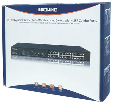 INTELLINET 24-Port Gigabit Ethernet Poe+  (561372)