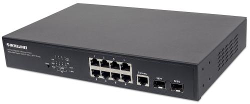 INTELLINET 8-Port Gigabit Ethernet PoE+ F-FEEDS (561167)