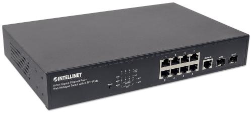INTELLINET 8-Port Gigabit Ethernet PoE+ F-FEEDS (561167)