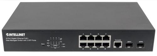 INTELLINET 8-Port Gigabit Ethernet PoE+ F-FEEDS (561167)