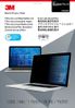 3M Privacy Filter Notebook Til 13" Apple MacBook Pro - (2016 modell) (PFNAP007)